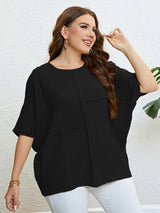 Amelia Seam Detail Half Sleeve Top